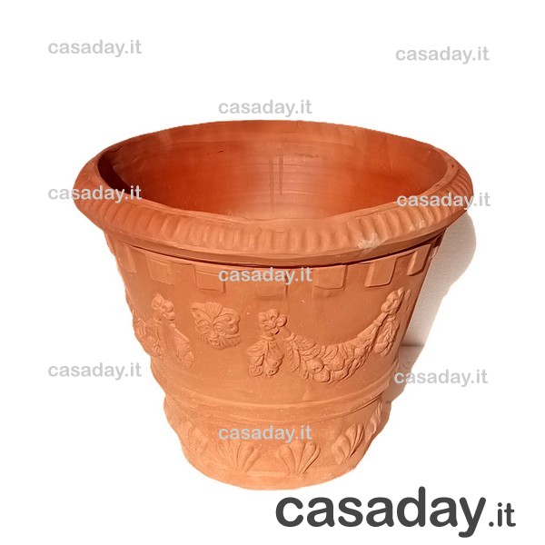 VASO COCCIO FESTONATO CM.44-50 terrecotte toscane